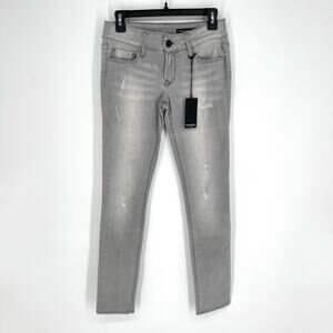 Black Orchid NEW Skinny Distressed Jeans Sz 27 *READ* Gray Faded Cotton Blend